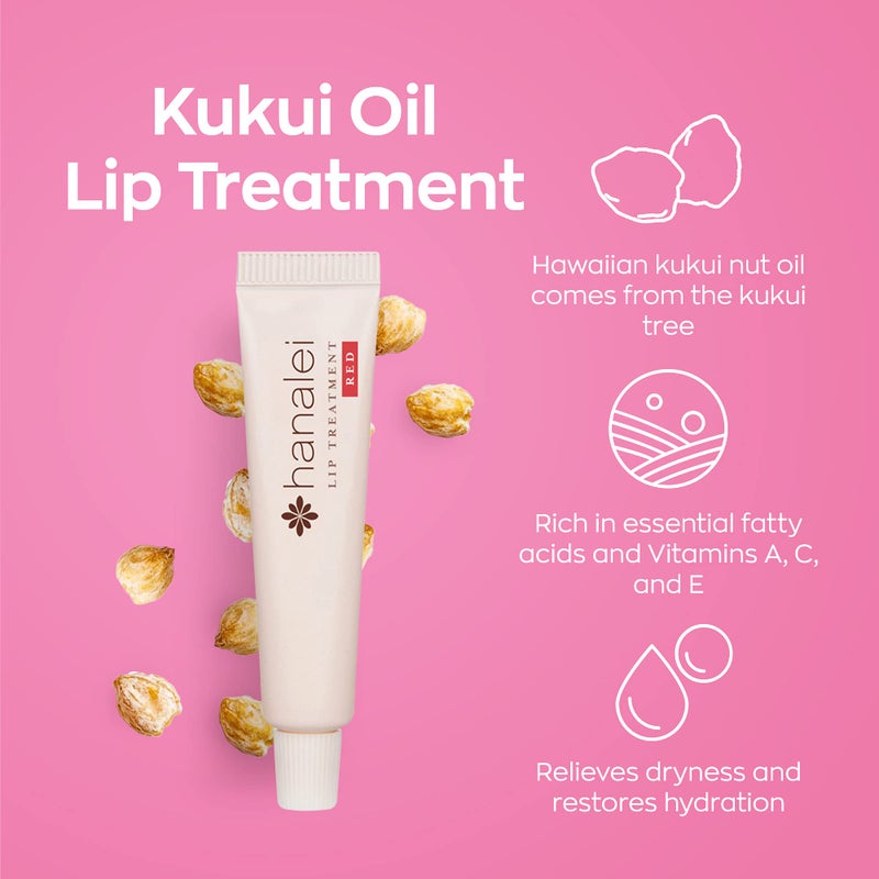 Hanalei Hydrating Lip Treatment Balm â€“ Cruelty-Free, Paraben-Free Moisturizer for Severely Dry, Chapped Lips â€“ Kukui Oil, Shea Butter & Grapeseed Oil â€“Multi Colored Tint, Travel-Size 3-Pack (5ml X 3) - Image 3